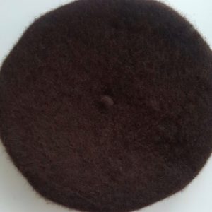 very dark brown beret